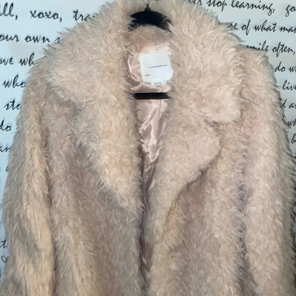 Anthropologie Pink Faux Fur Jacket - Picture 5 of 11
